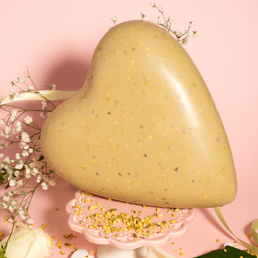 CUORE AL PISTACCHIO GRANELLATO PERSONALIZZABILE 600 GR.