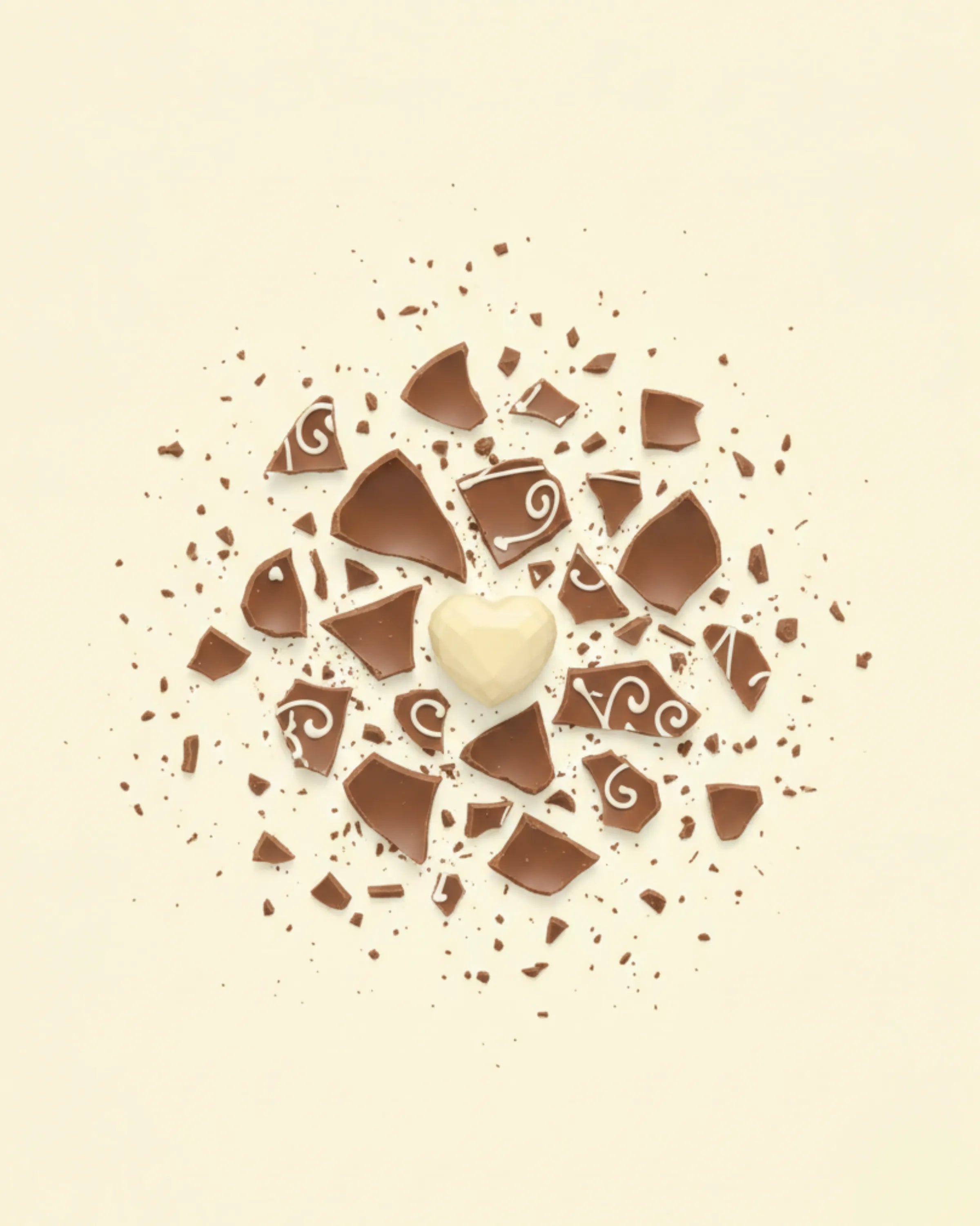 UOVO BUONA PASQUA AMORE MIO CUORE BIANCO