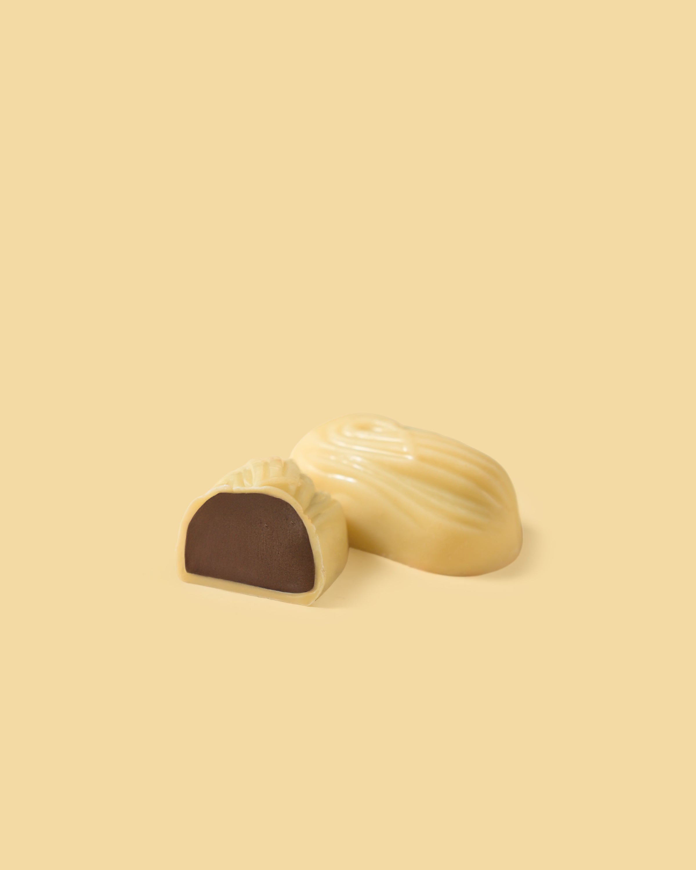 Pralina cioccolato bianco con nutella
