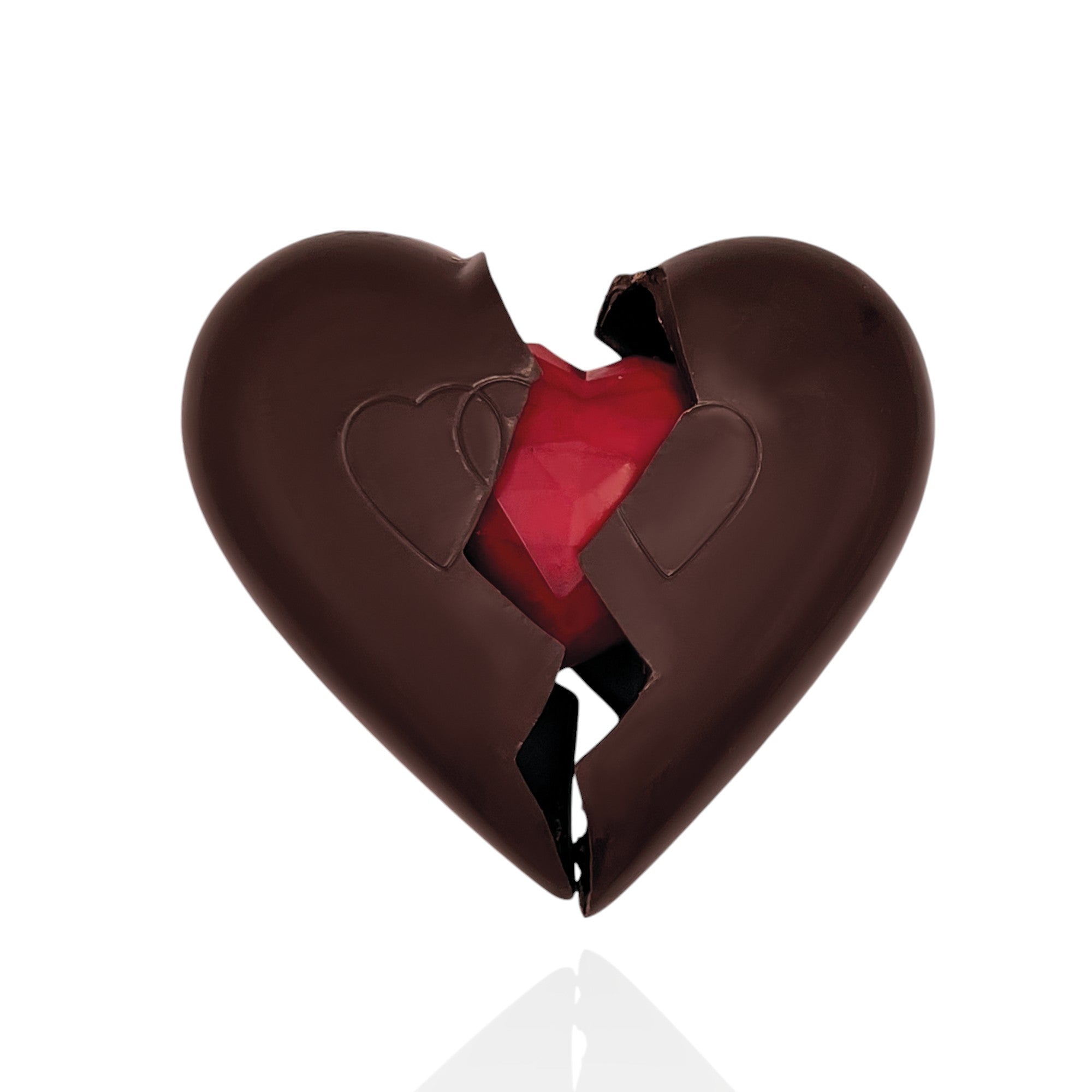 CUORE CIOCCOLATO DOPPIO BATTITO PERSONALIZZABILE