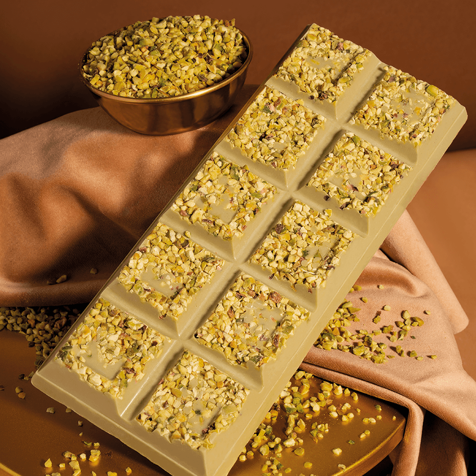 TAVOLETTA AL PISTACCHIO CON GRANELLA DI PISTACCHIO