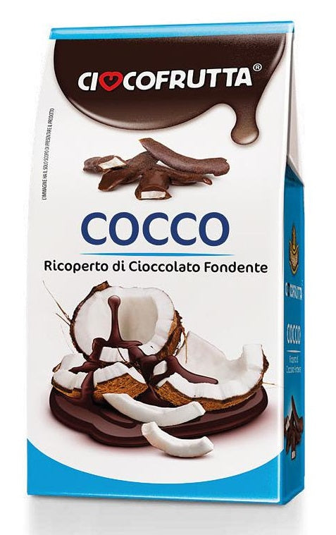 3 pz. Cocco disidratato ricoperto di cioccolato fondente da gr.100