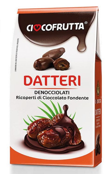 3 pz. Datteri denocciolati ricoperti di cioccolato fondente 100 gr.