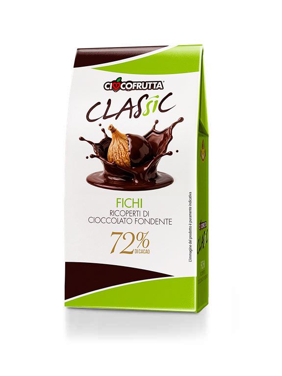 Fichi secchi ricoperti di cioccolato fondente 100 gr.