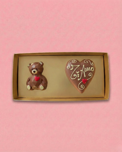 SCATOLA ORSO&amp;CUORE PERSONALIZZABILE 350GR