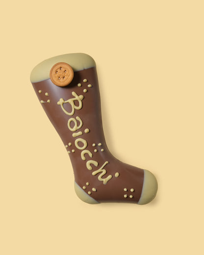 CALZA DI CIOCCOLATO CON BAIOCCHI ALLA NOCCIOLA