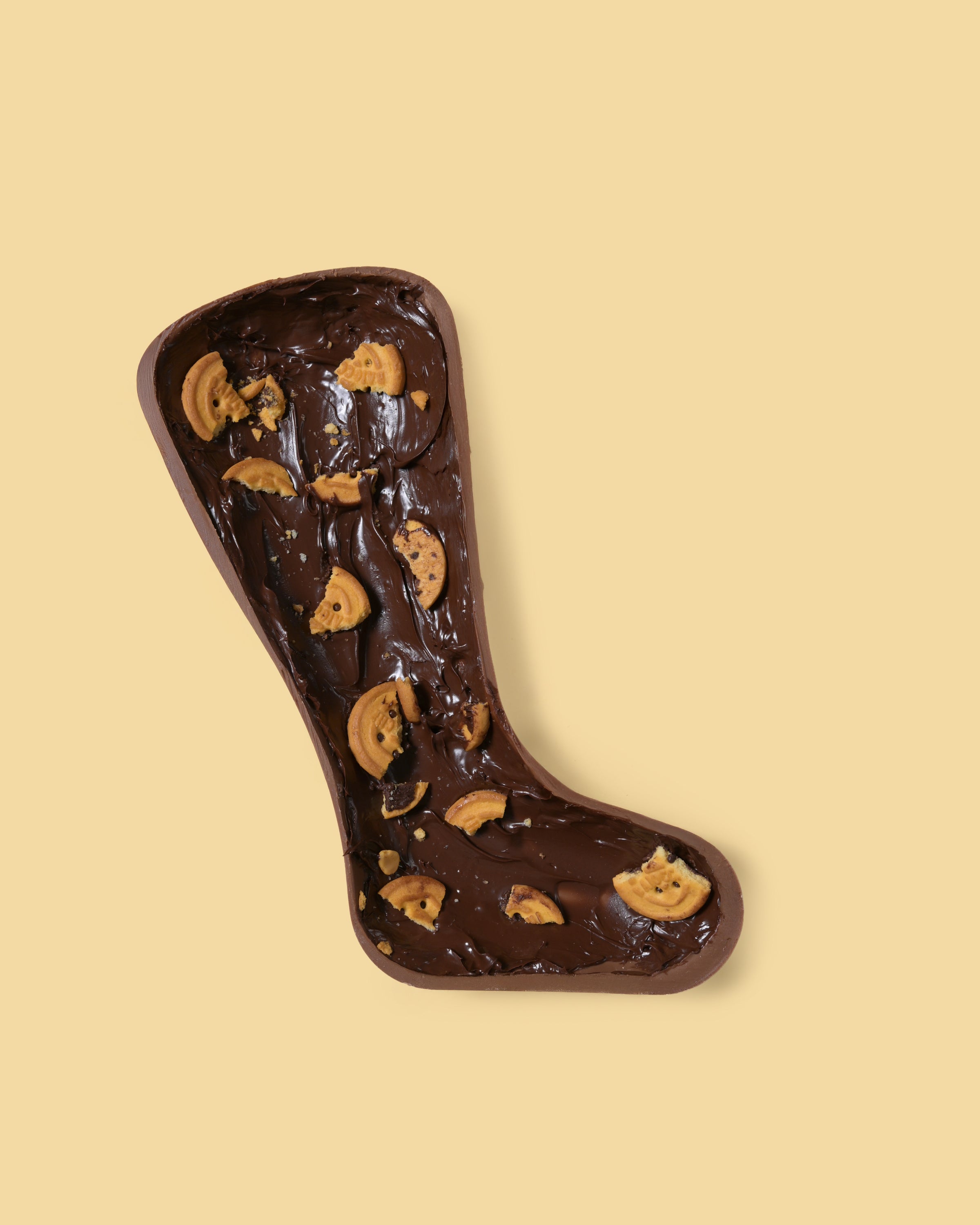 CALZA DI CIOCCOLATO CON BAIOCCHI ALLA NOCCIOLA