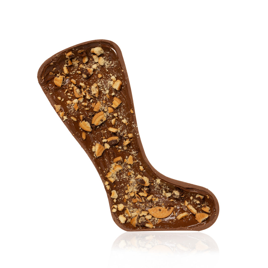 CALZA DI CIOCCOLATO CON BAIOCCHI ALLA NOCCIOLA GR.700
