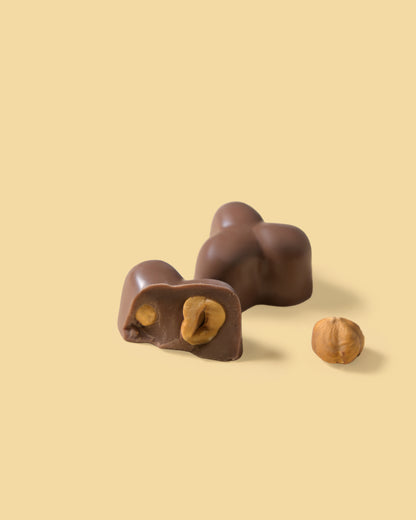 Praline di cioccolato al latte con nocciole