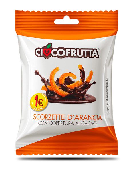 10 pz. Scorzette di arancia con copertura fondente