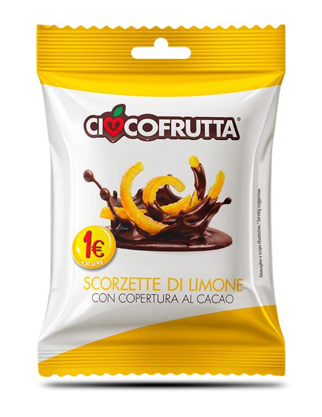 10pz. Scorzette di limone con copertura fondente
