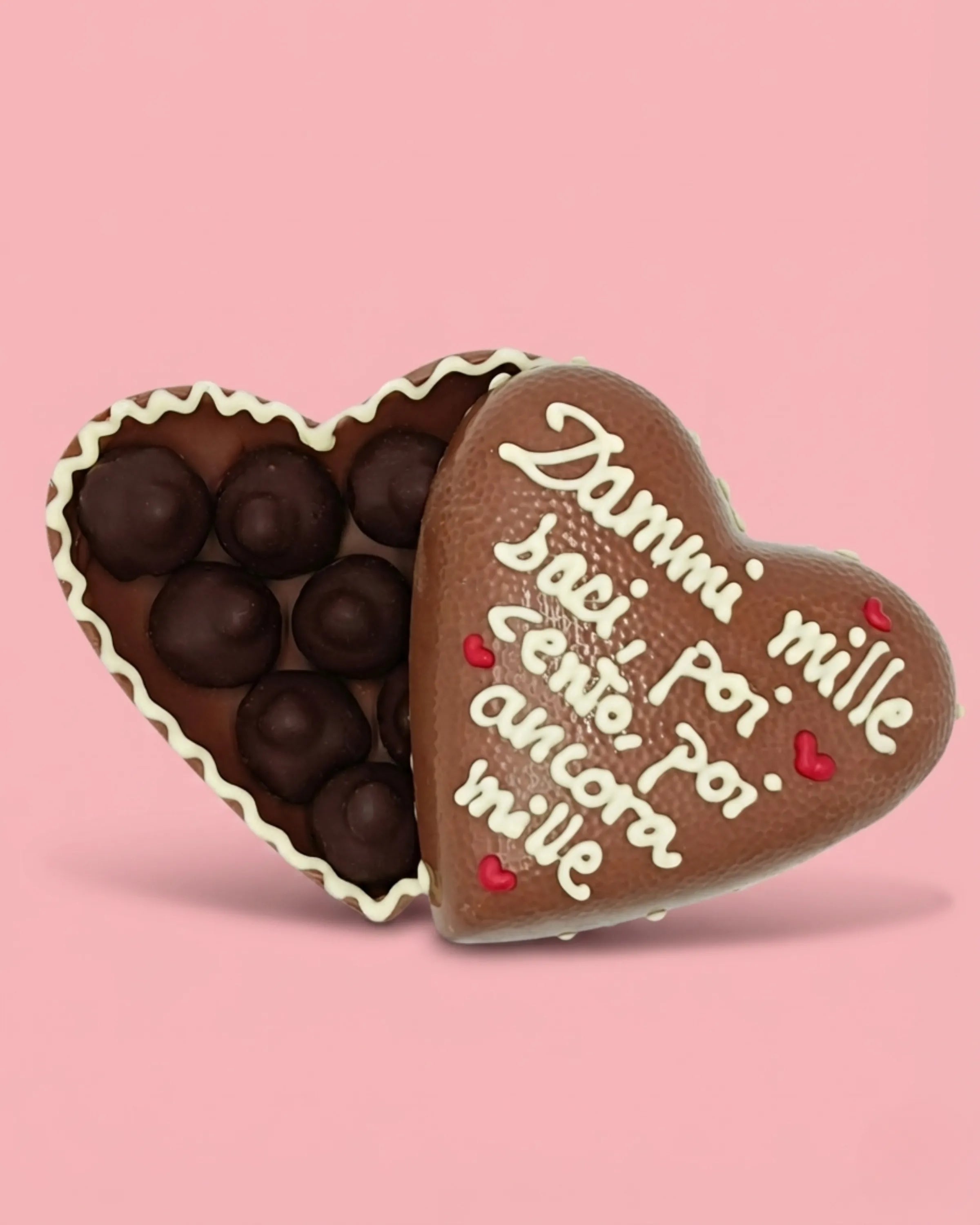 COFANETTO DI CIOCCOLATO RIPIENO DI BACI ARTIGIANALI PERSONALIZZABILE  350 GR.