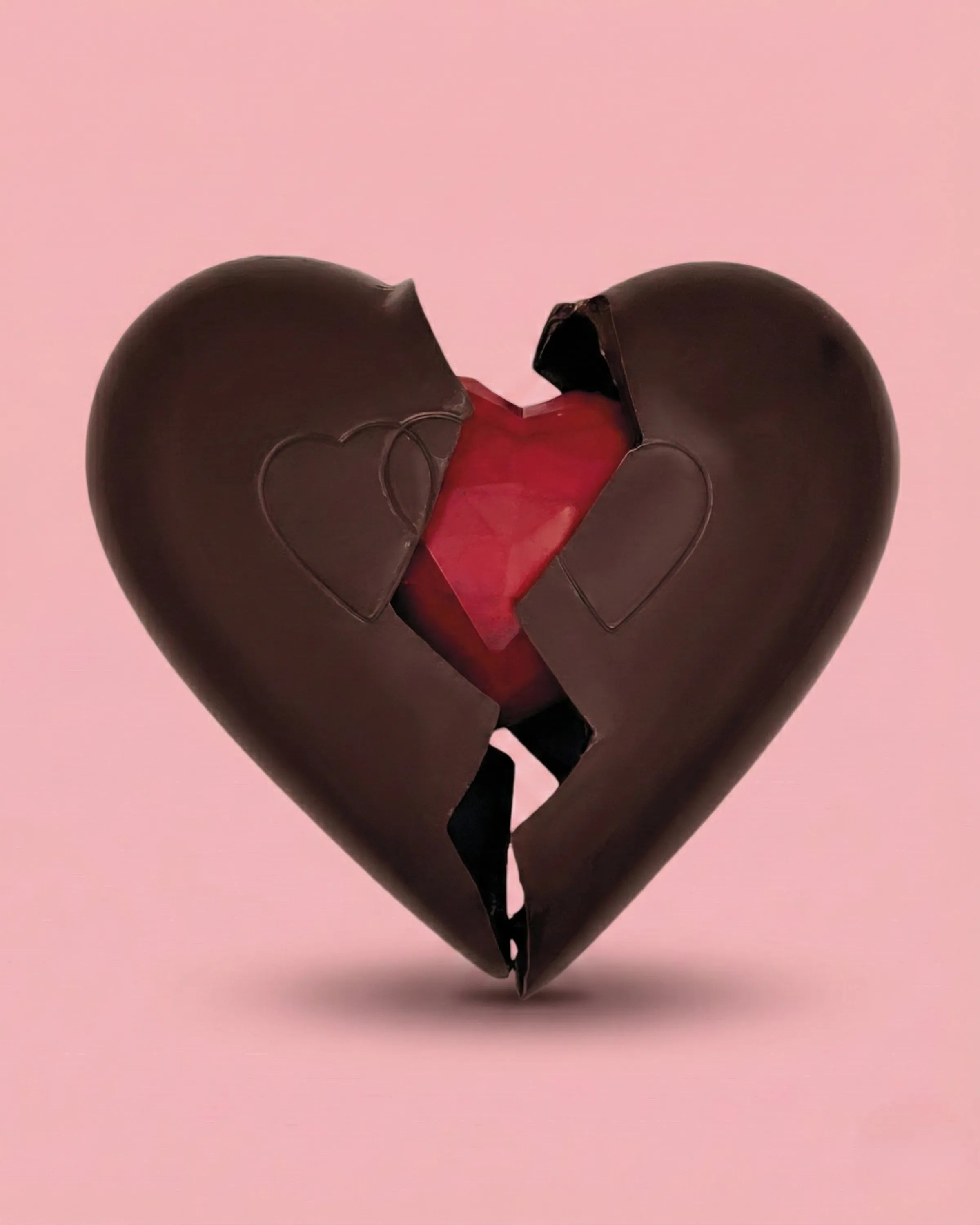 CUORE CIOCCOLATO DOPPIO BATTITO PERSONALIZZABILE