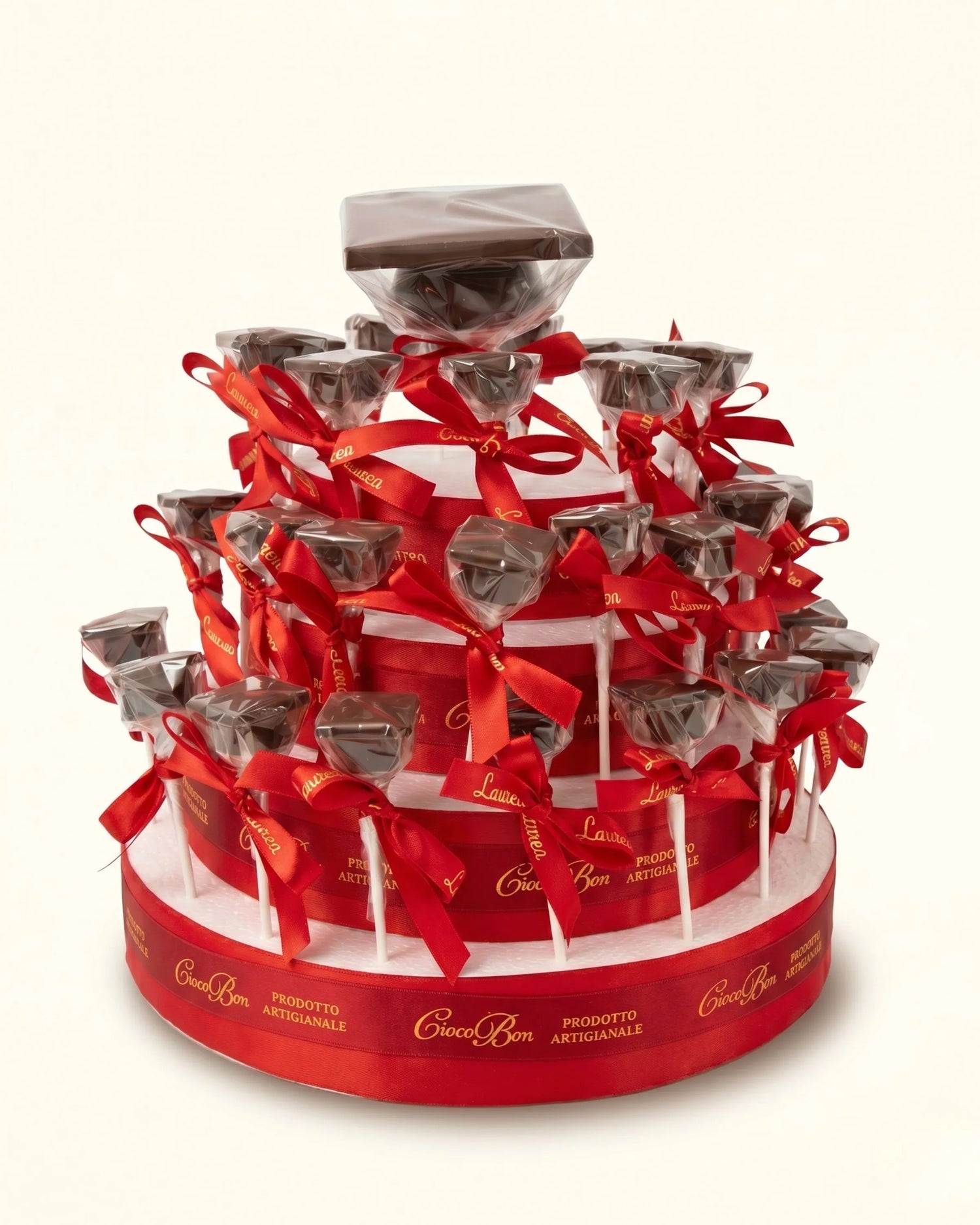Torta con lollipop di cioccolato Laurea