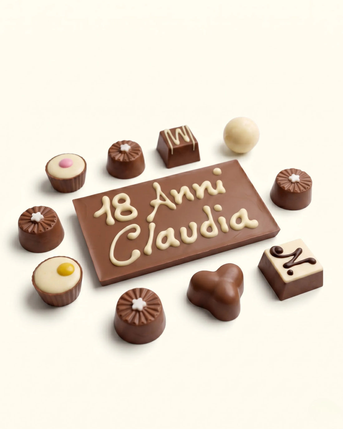 Scatola con cioccolatini e tavoletta personalizzabile