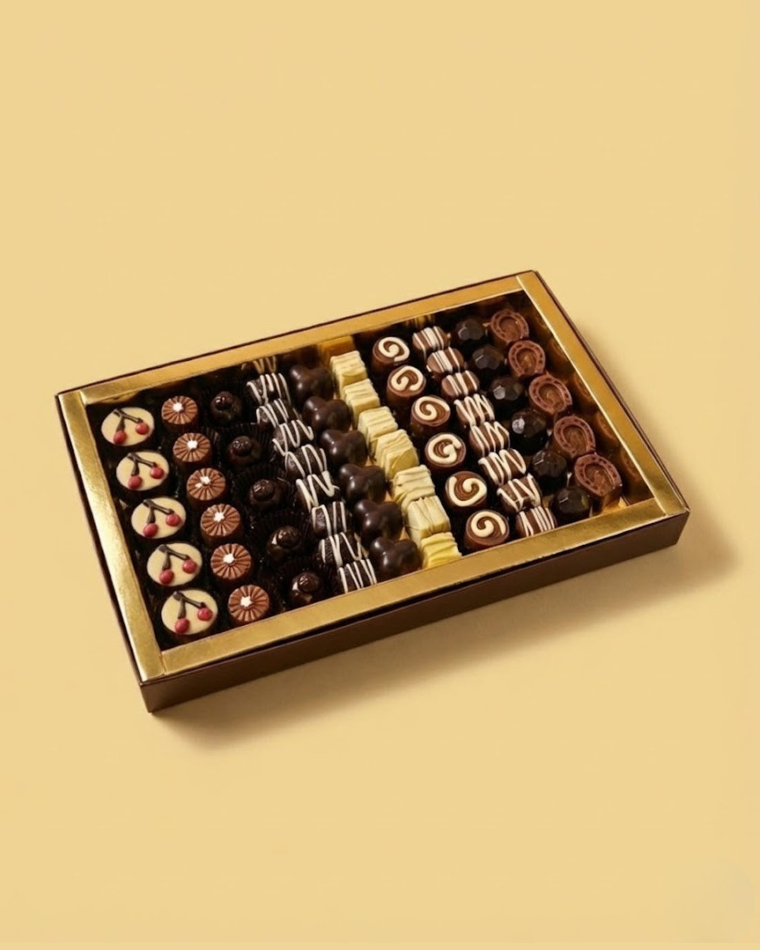 Scatola con cioccolatini assortiti