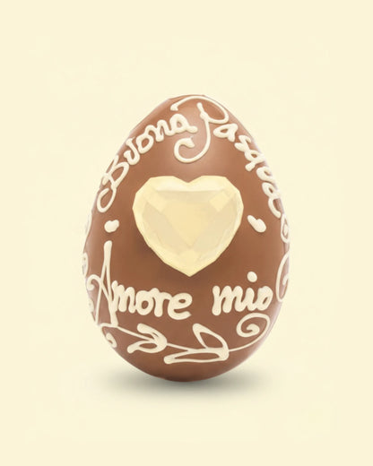UOVO BUONA PASQUA AMORE MIO CUORE BIANCO