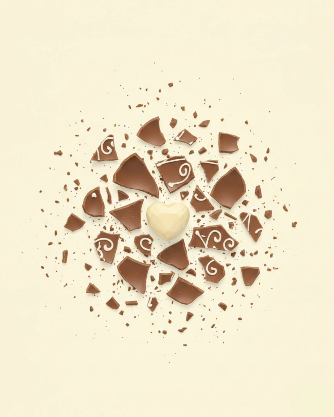 UOVO BUONA PASQUA AMORE MIO CUORE BIANCO