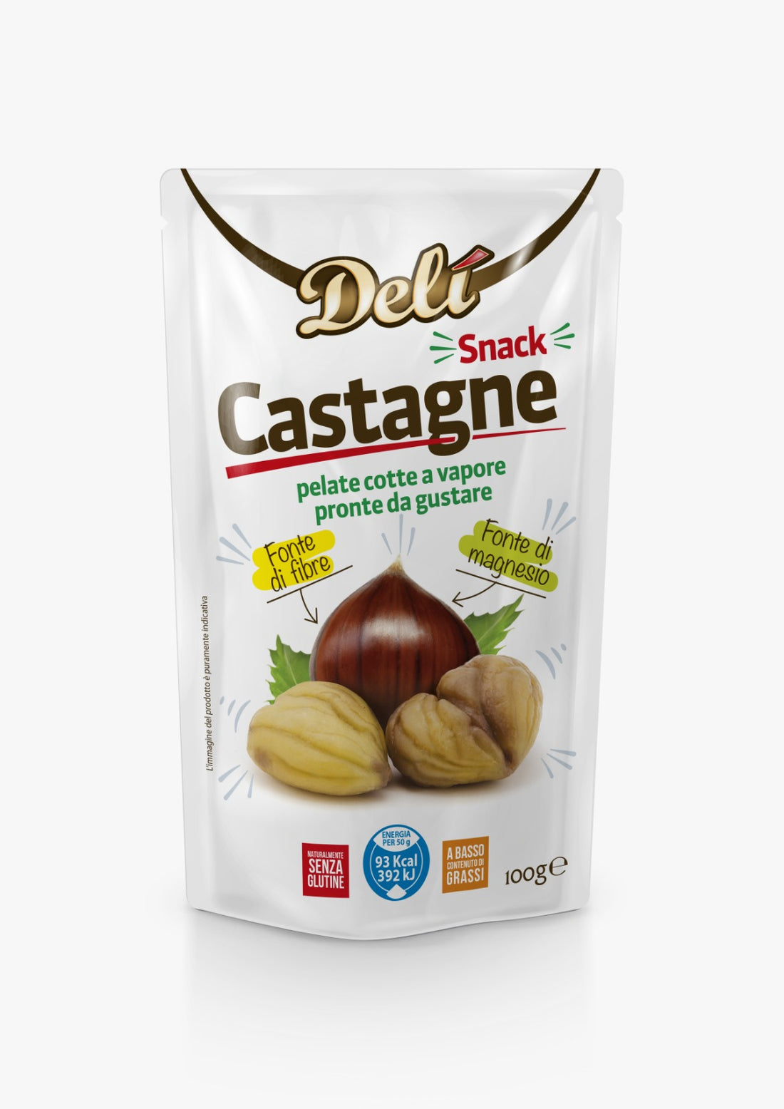 Castagne Cotte al Vapore Delì Marroni Italia gr.100 doypack