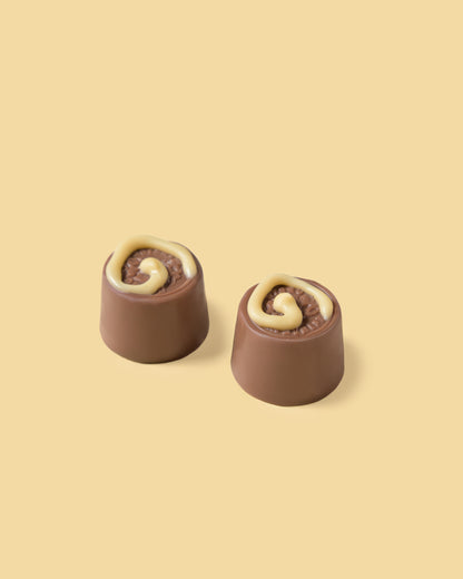 Pralina di cioccolato al latte con cereali