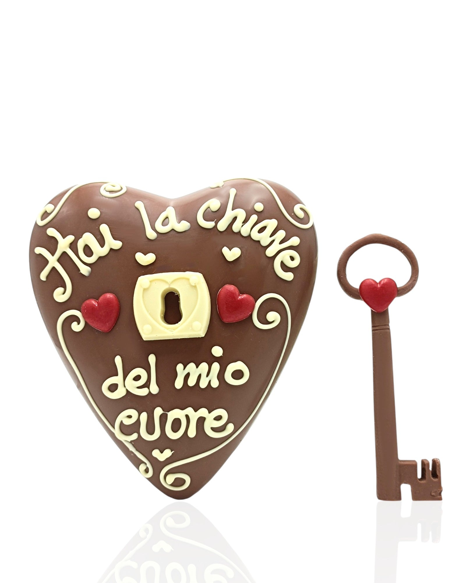 CUORE CON CHIAVE DI CIOCCOLATO 250 GR.