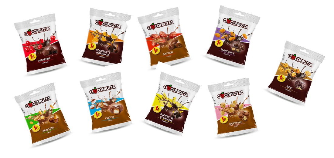 10 pz. Ciocofrutta bustine assortite