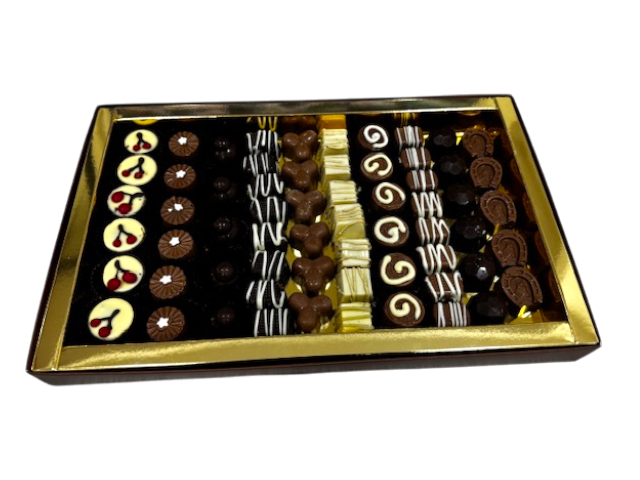 Scatola con cioccolatini assortiti