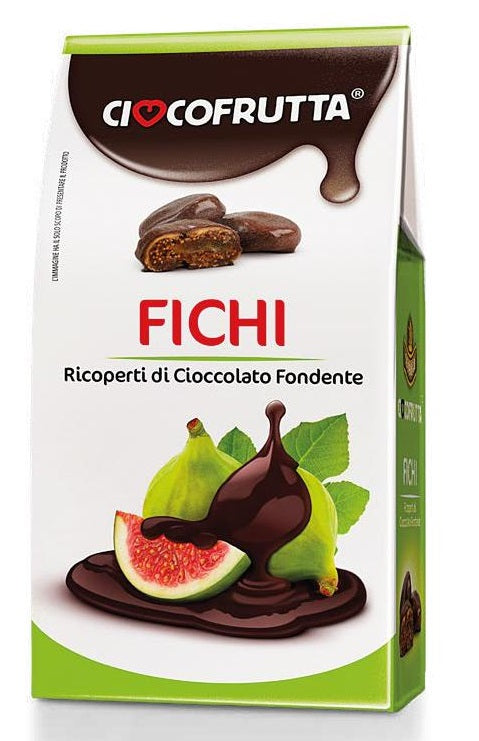 Fichi secchi ricoperti di cioccolato fondente 100 gr.