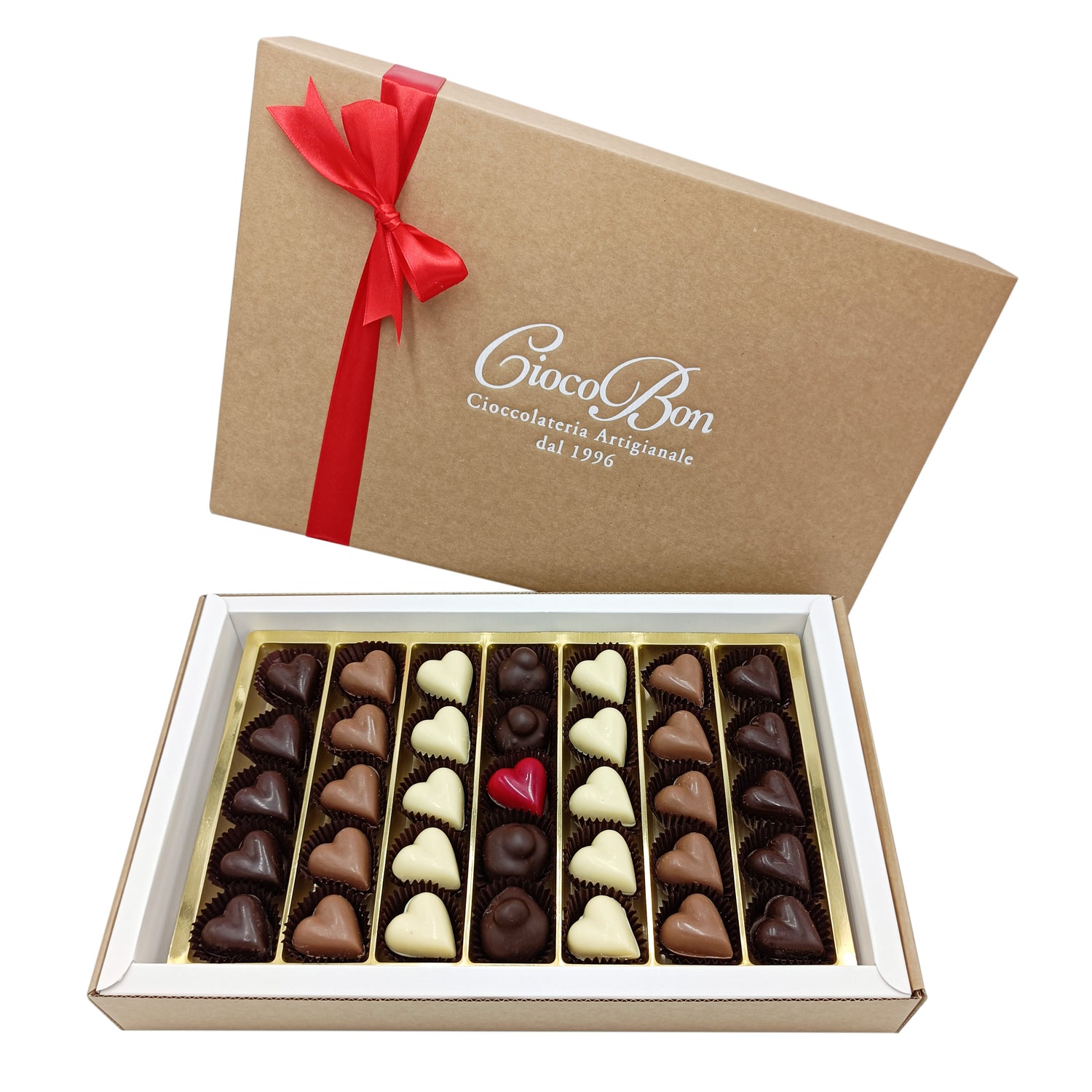 Scatola Cuori e baci regalo San Valentino – Ciocobon
