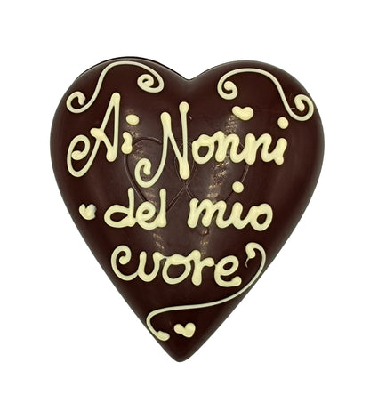 CUORE CIOCCOLATO PERSONALIZZATO AUGURI NONNI